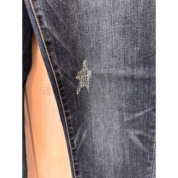 Judy Blue High Rise Relaxed Fit Slouchy Distressed Denim Blue Jeans Womens Sz 30 - Picture 2 of 8